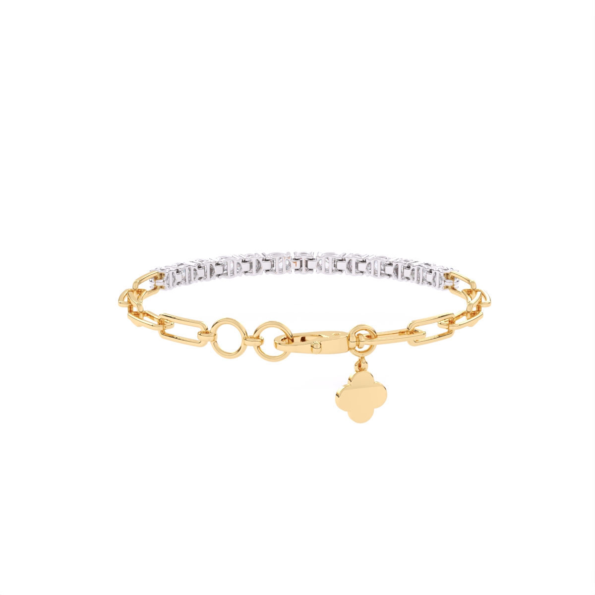 Oval & Round Lab Grown Diamond Loose Bracelet
